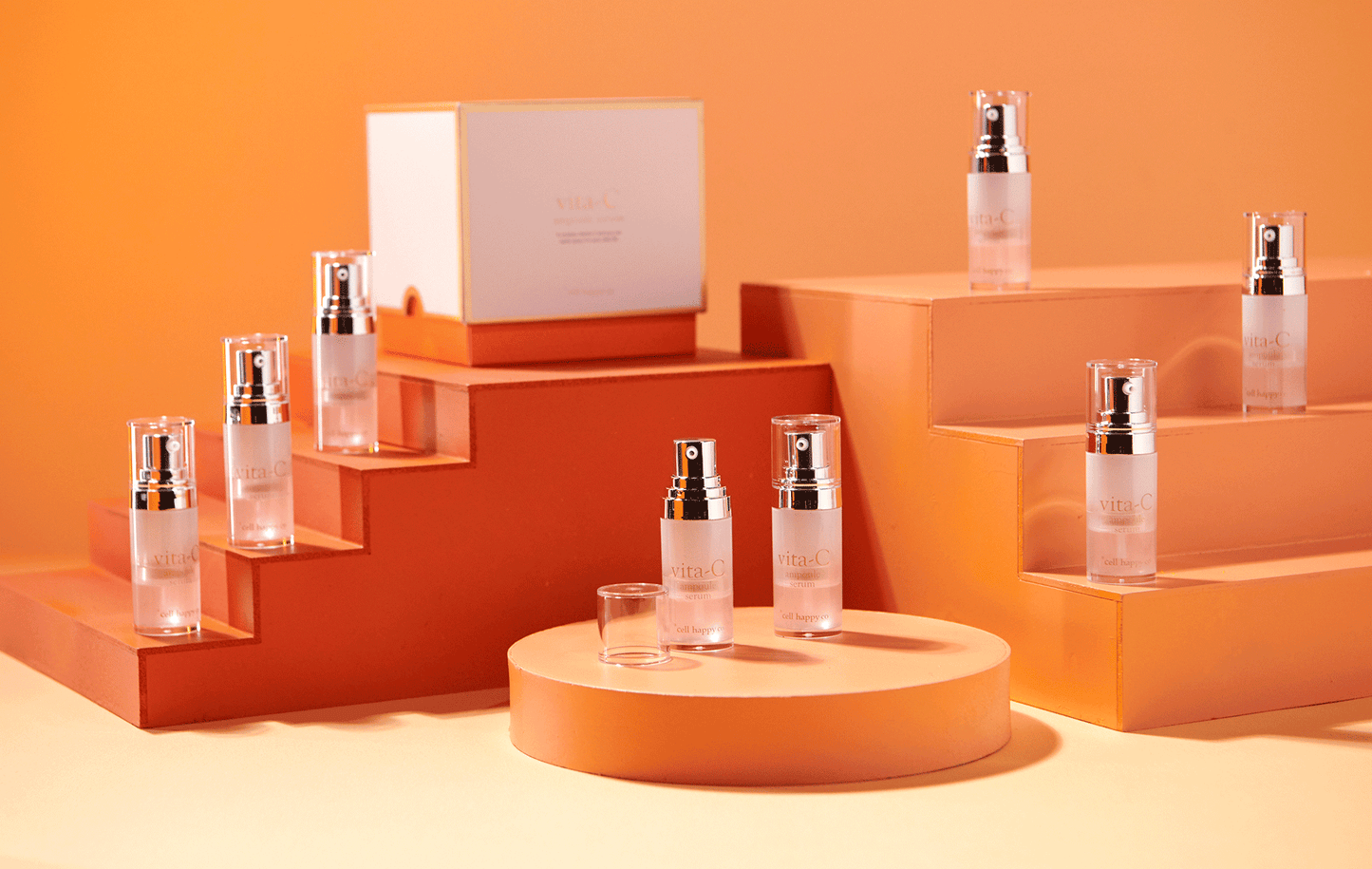 Cell Happy Co Vita-C Brightening Ampoule Serum 維他命C亮肌安瓶精華 7.3ml x 5
