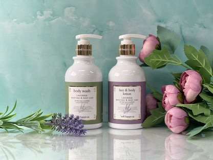 Cell Happy Co Organic Lavender Body Wash & Face & Body Lotion Set 有機薰衣草沐浴及潤膚套裝 300ml + 300ml