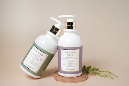 Cell Happy Co Organic Lavender Body Wash & Face & Body Lotion Set 有機薰衣草沐浴及潤膚套裝 300ml + 300ml